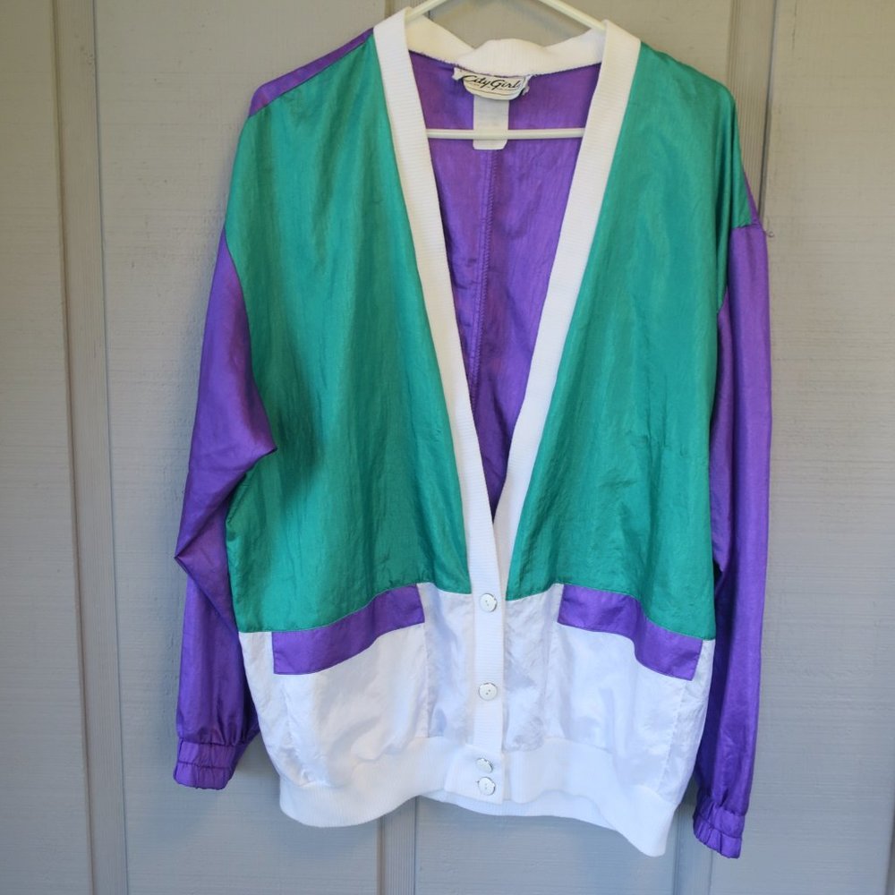 City Girl CA Vintage Windbreaker Retro Size 14